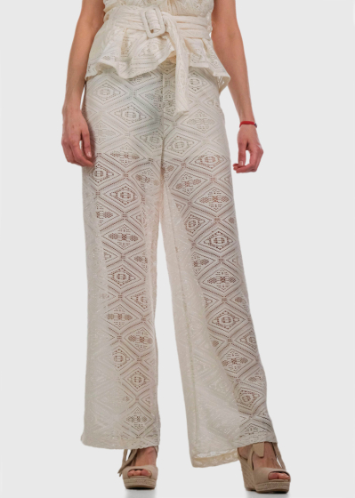 Barbara beige lace pants
