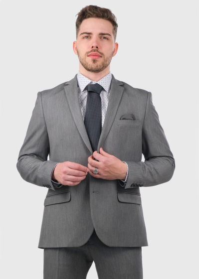 Jorje Slim Fit dark grey men's suit