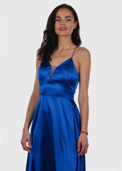 Courtney blue backless evening dress