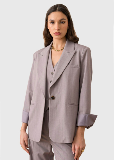 Aira grey striped blazer