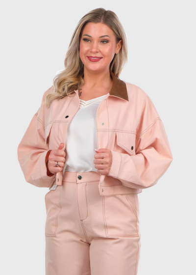 Daniela peach blazer with pockets