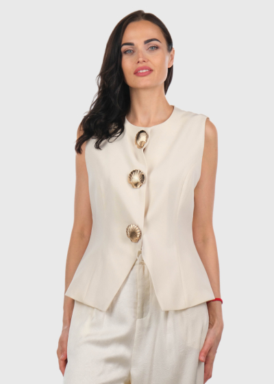 Dove beige women's vest