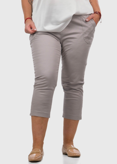 Dilek Plus Size grey cropped pants