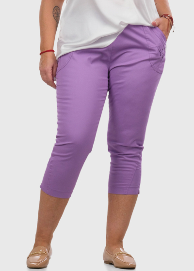 Dilek Plus Size purple cropped pants