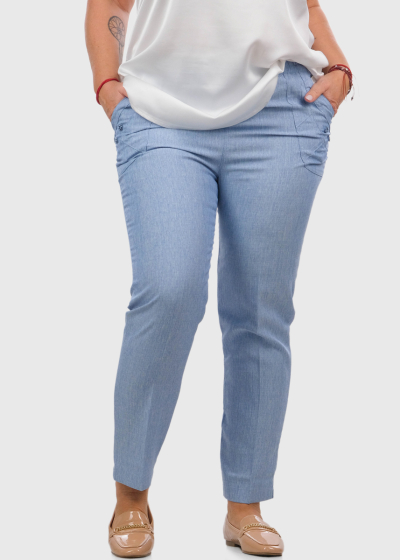 Danbi Plus Size light blue pants with pockets