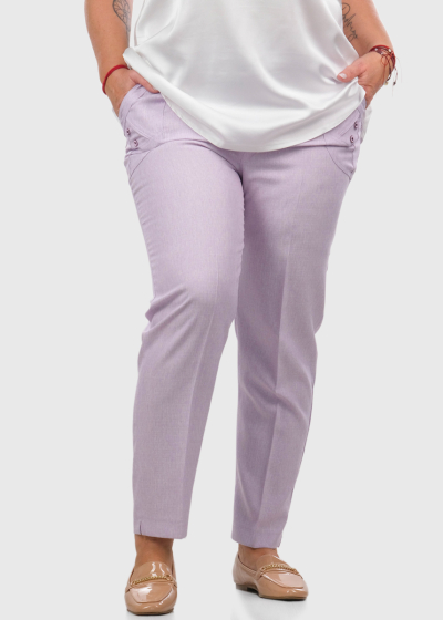 Danbi Plus Size light purple pants with pockets