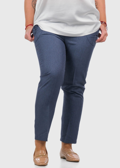 Danbi Plus Size dark blue pants with pockets
