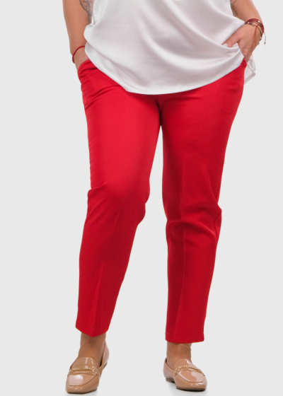 Julieta Lielo izmēru sarkanas sieviešu bikses