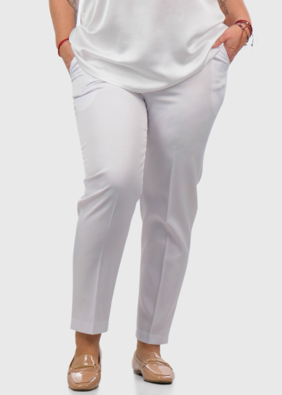 Julieta Plus Size white women's pants
