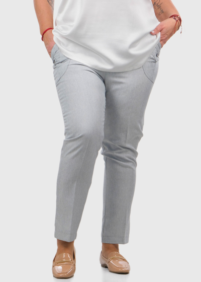 Danbi Lielo izmēru pelēkas bikses ar kabatām