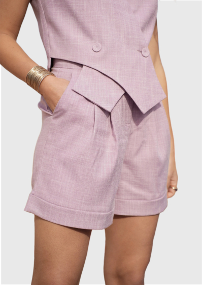 Elzira pink womens high-rise shorts