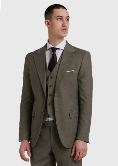 Bernold Slim Fit khaki suit
