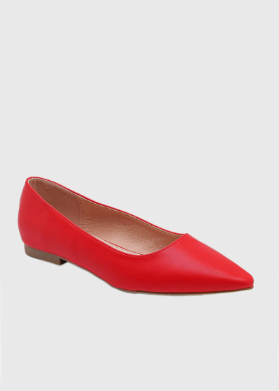 Esmanur Plus Size red ballet flats 