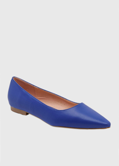 Esmanur Plus Size blue ballet flats 
