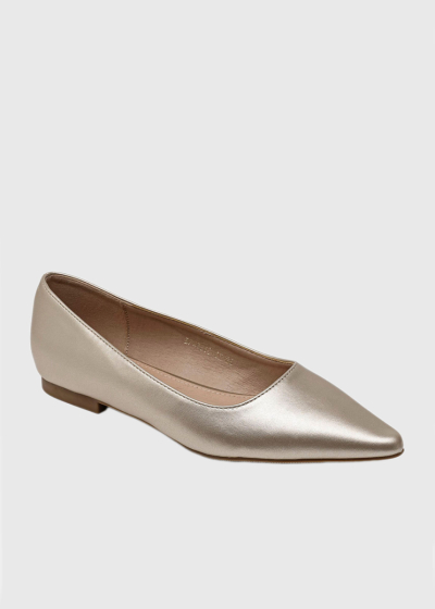 Esmanur Plus Size gold ballet flats 