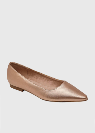 Esmanur Plus Size gold ballet flats 