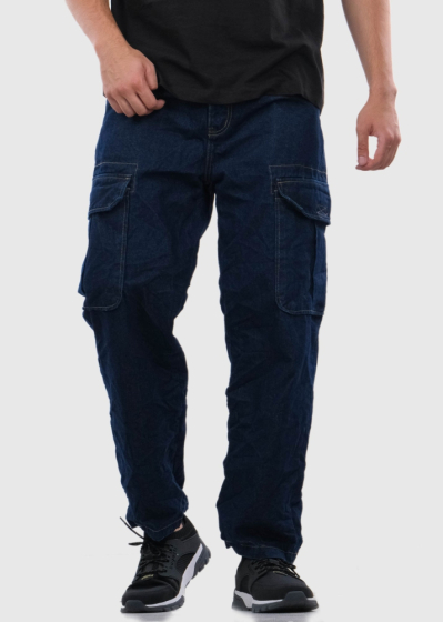 Gallo Slim Fit blue mens jeans with patch pockets