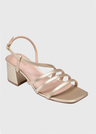 Esmer gold thick heeled sandals