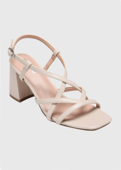 Elvida beige heeled sandals