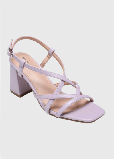 Elvida light purple heeled sandals