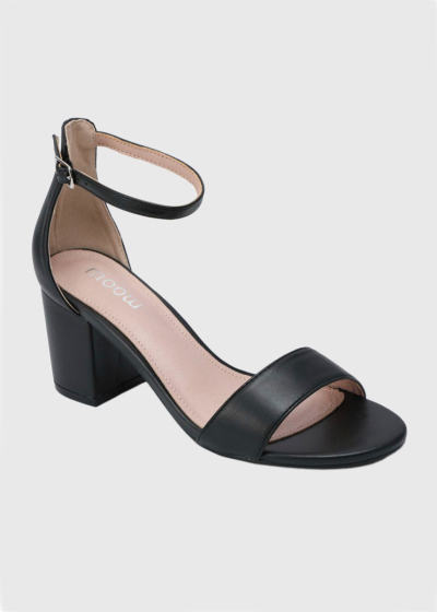 Evrim black heeled sandals