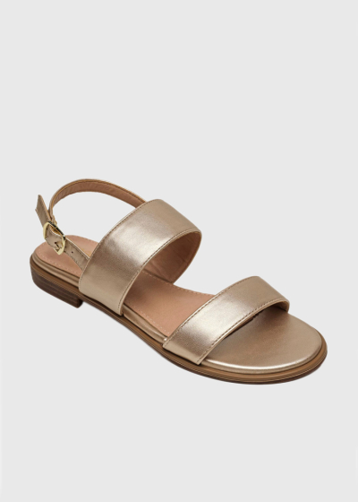 Elia Plus Size gold flat sandals