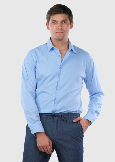 Slim Fit light blue men's shirt