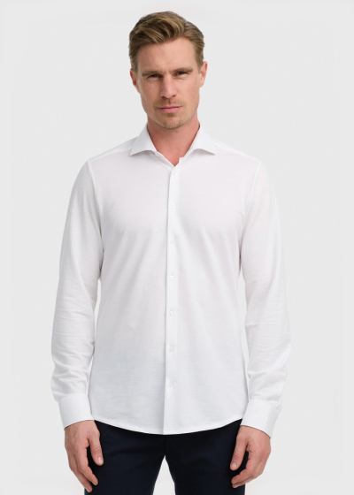 Enol Slim Fit white long sleeve shirt