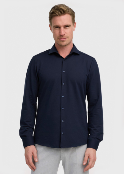 Enol Slim Fit dark blue long sleeve shirt