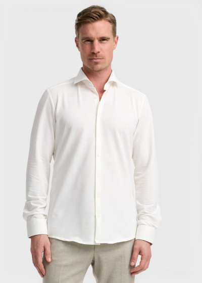 Enol Slim Fit white long sleeve shirt