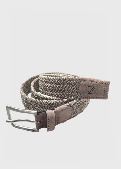 Giulio beige braided belt