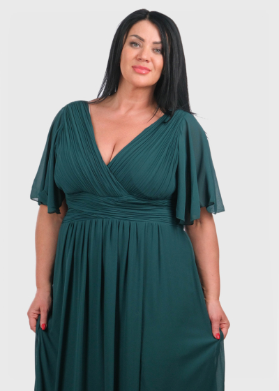 Enola Plus Size dark green evening dress
