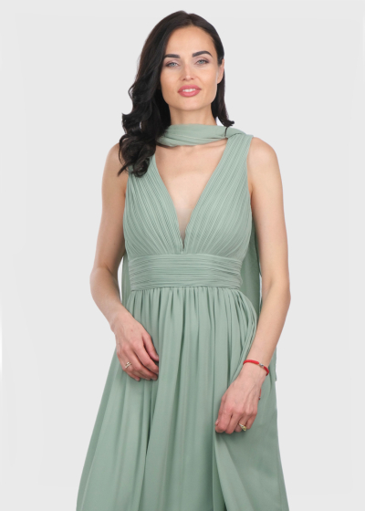 Elisabeth light green long evening dress 