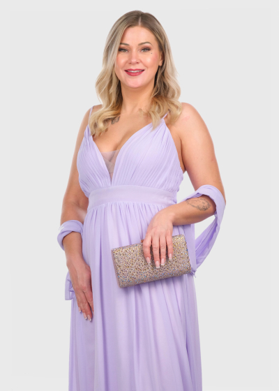 Elba light purple long evening dress 