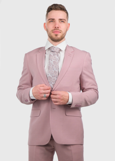 Chris Slim Fit pink men's suit