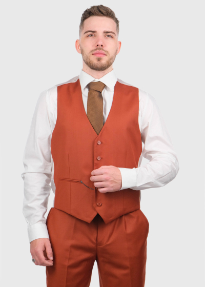 Grell oranža klasiska veste ar ķēdīti