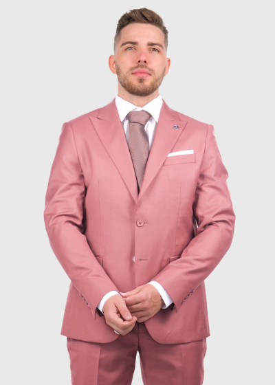 General Slim Fit pink suit