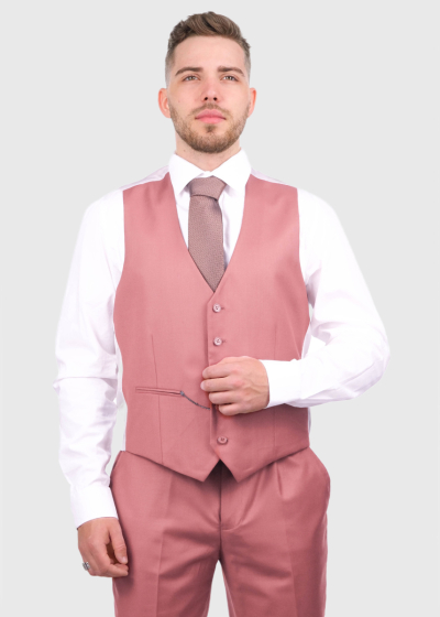 Grell pink classic vest with chain