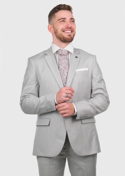 Graham gaiši pelēks pieguļošais uzvalks