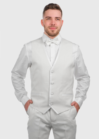 Kaan white classic vest