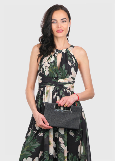 Didem long evening dress in floral print