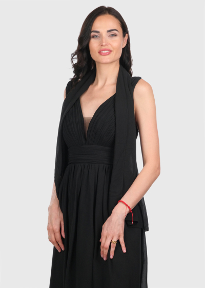 Elke black short evening dress