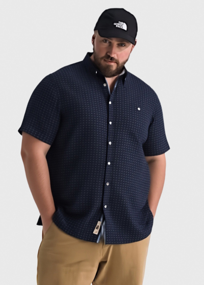 Drago Plus Size dark blue short sleeve shirt