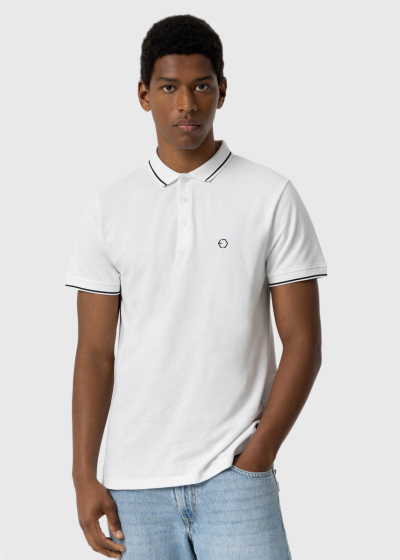 White men's polo shirt