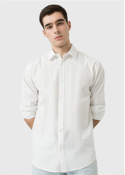 White linen men's shirt