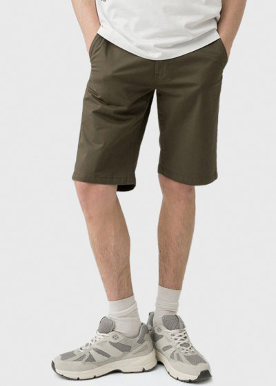Khaki men's shorts with pockets