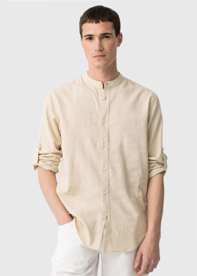 Beige linen shirt