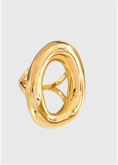 Bhadra gold-colored ring