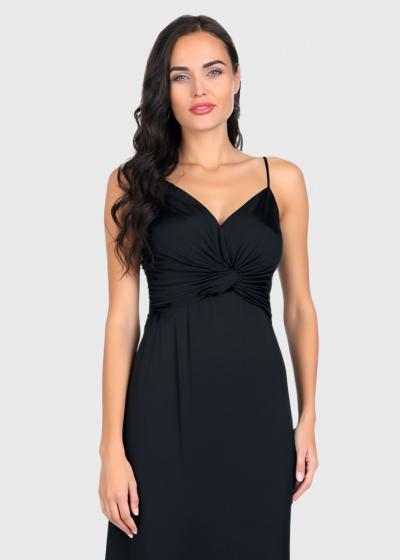 Patricia black long evening dress