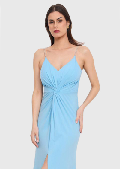 Gultena light blue evening dress with split